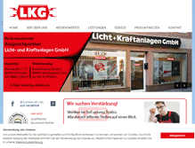 Tablet Screenshot of lkg-elektro.de